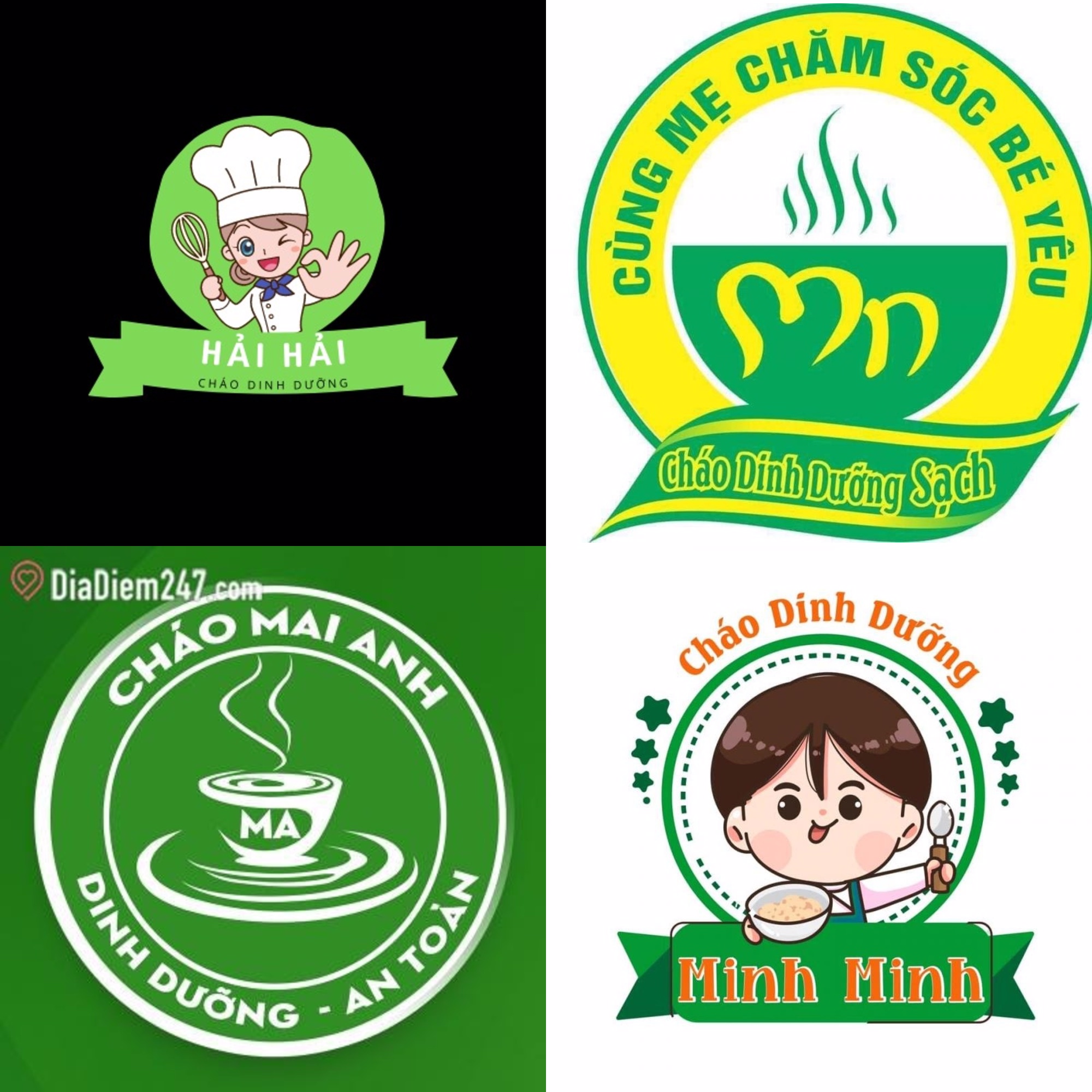 Thiết kế logo cháo dinh dưỡng cần phản ánh sự ngon miệng và bổ dưỡng của sản phẩm.