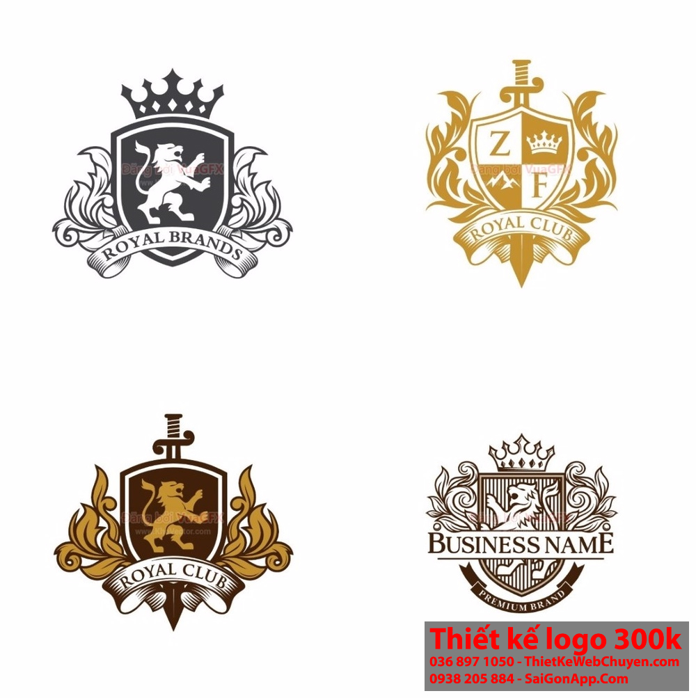 Logo hoàng gia là biểu tượng của sự đẳng cấp và uy tín. Logo hoàng gia thường được sử dụng trong các thương hiệu cao cấp và danh tiếng.