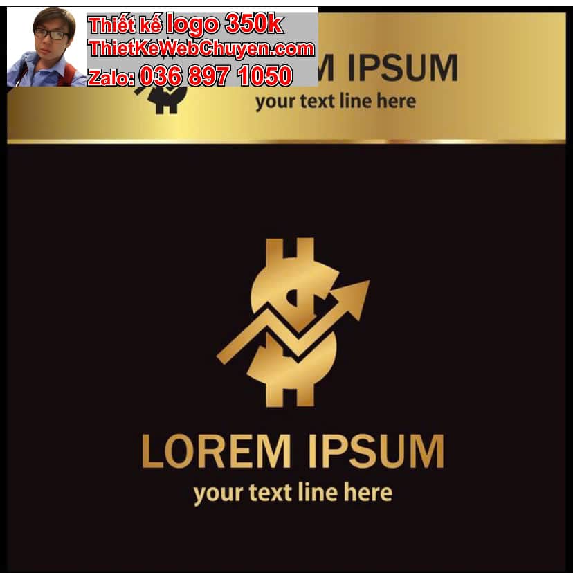 Logo online có lưới tỷ lệ vàng 