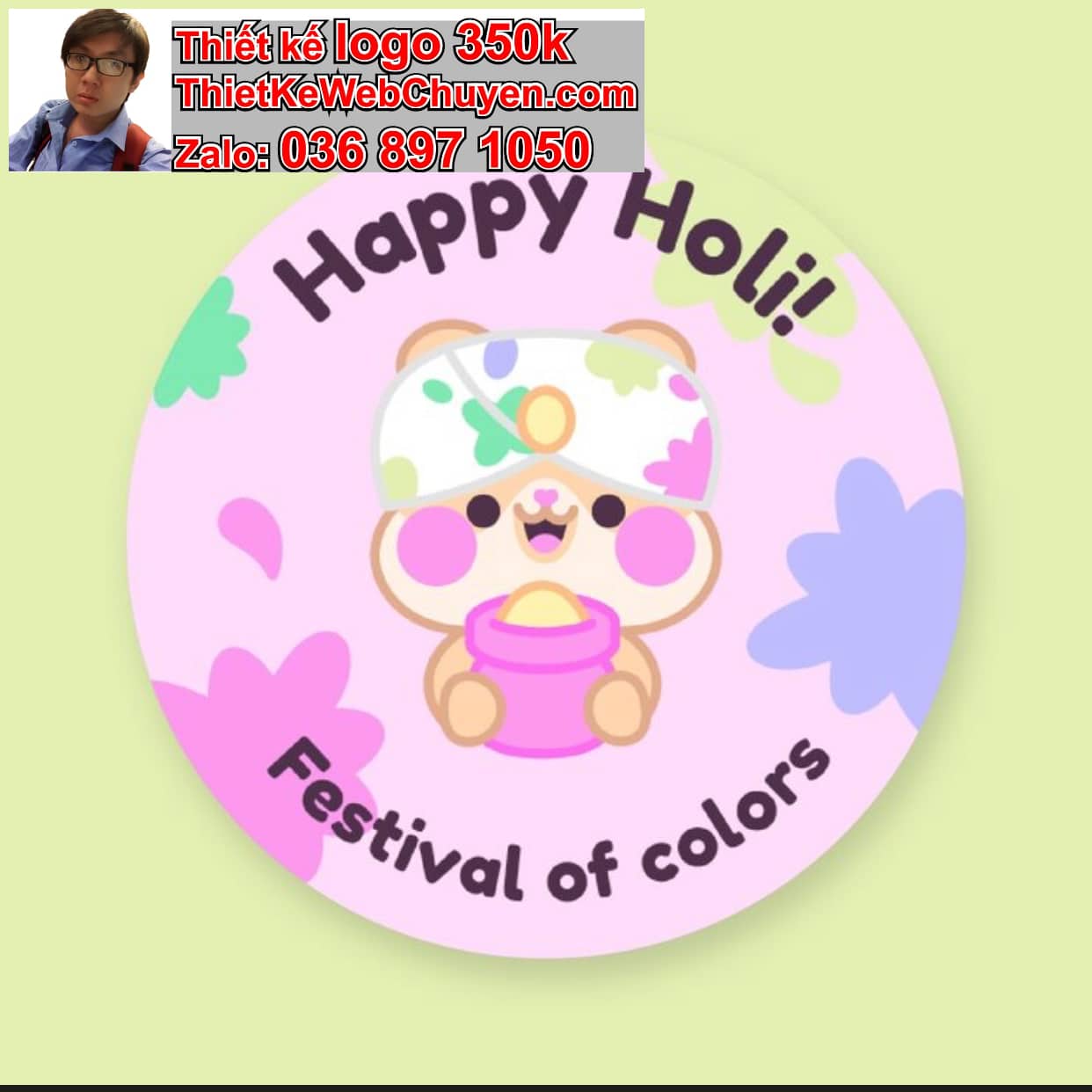 Logo online dễ thương hình tròn