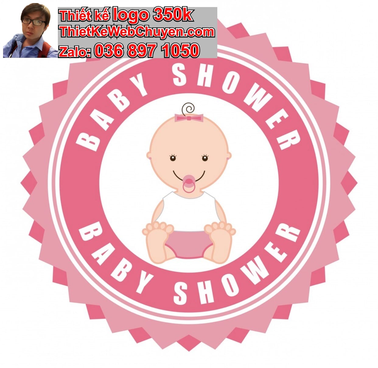 Logo online dễ thương hình tròn