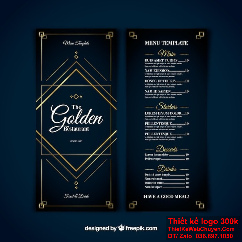 Nhà hàng với menu mẫu đẹp sang trọng luôn là điểm đến lý tưởng cho những buổi hẹn hò lãng mạn và bữa tiệc gia đình. Menu mẫu đẹp sang trọng của chúng tôi được thiết kế tỉ mỉ, thể hiện sự tinh tế và phong cách riêng biệt.