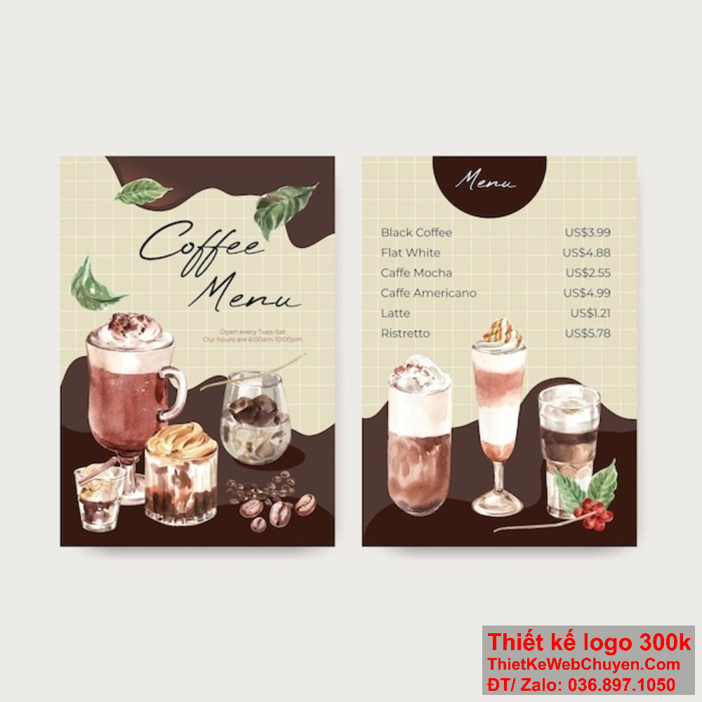 Hãy để chúng tôi giúp bạn tạo ra thiết kế menu nước uống hoàn hảo, thu hút mọi ánh nhìn. Chúng tôi sẽ mang đến cho bạn những mẫu thiết kế menu nước uống độc đáo và bắt mắt.