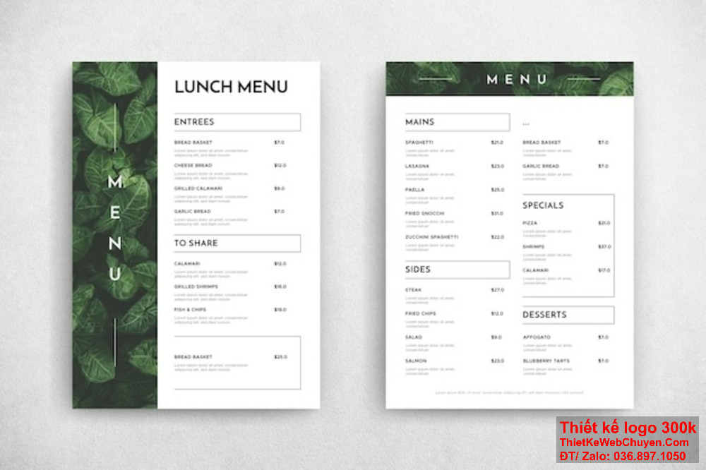 Menu thực đơn nhà hàng đẹp được thiết kế với màu sắc hài hòa và bố cục khoa học, giúp khách hàng dễ dàng tìm thấy món ăn yêu thích Menu thực đơn nhà hàng đẹp mang lại cảm giác chuyên nghiệp và đẳng cấp, khiến khách hàng muốn quay lại nhiều lần