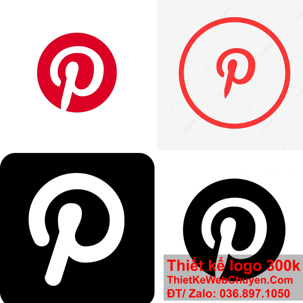 Pinterest logo thường được sử dụng để thể hiện sự độc đáo và tương tác của nền tảng này.