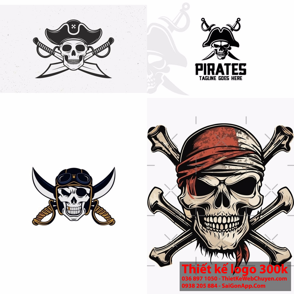 Logo hải tặc thường là biểu tượng của sự đối đầu và sự kiêu hãnh. Một pirate logo độc đáo có thể giúp thương hiệu nổi bật và tạo ra ấn tượng mạnh mẽ với khách hàng.