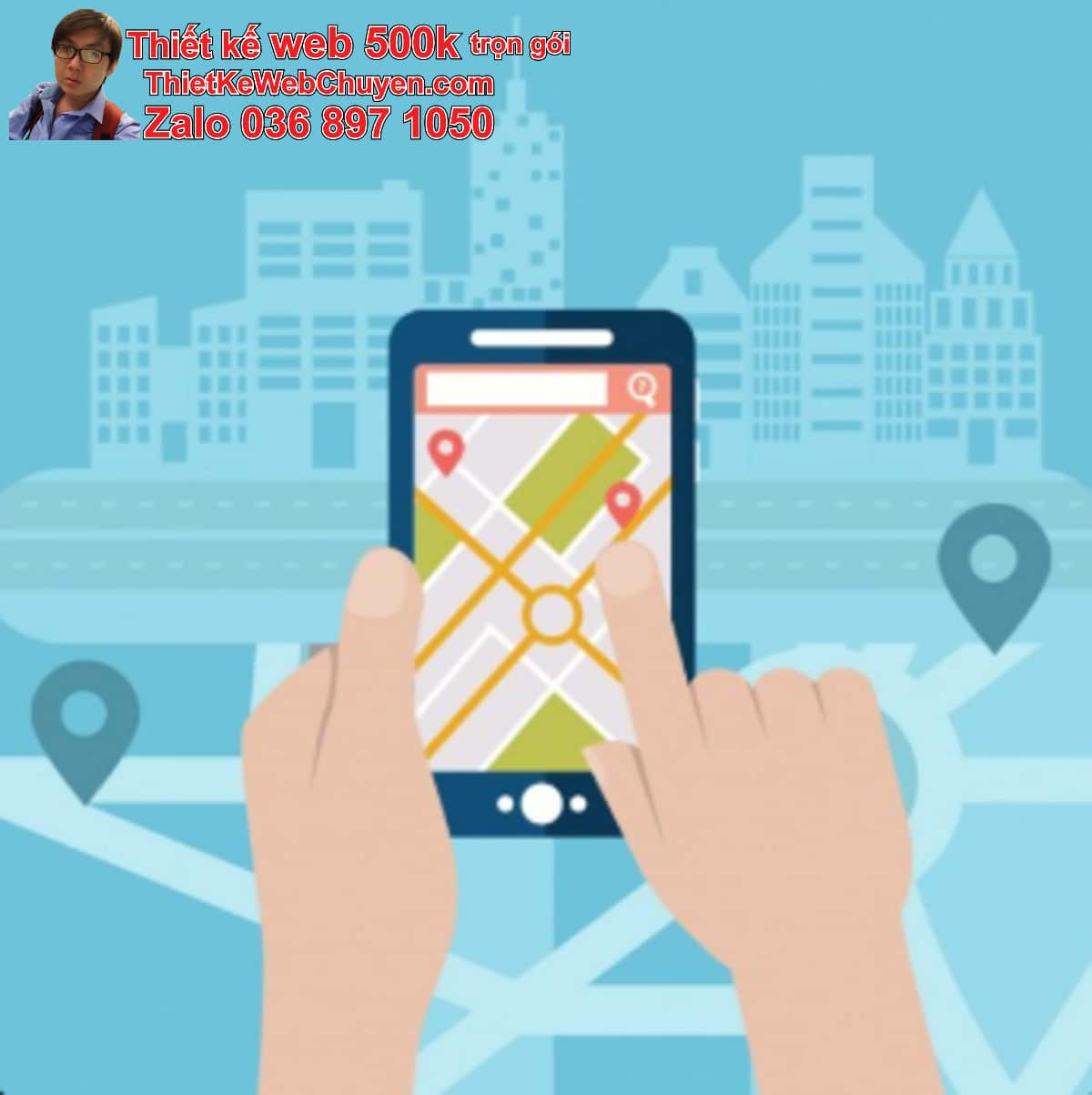 Sửa lỗi Google Map cửa hàng bán vali