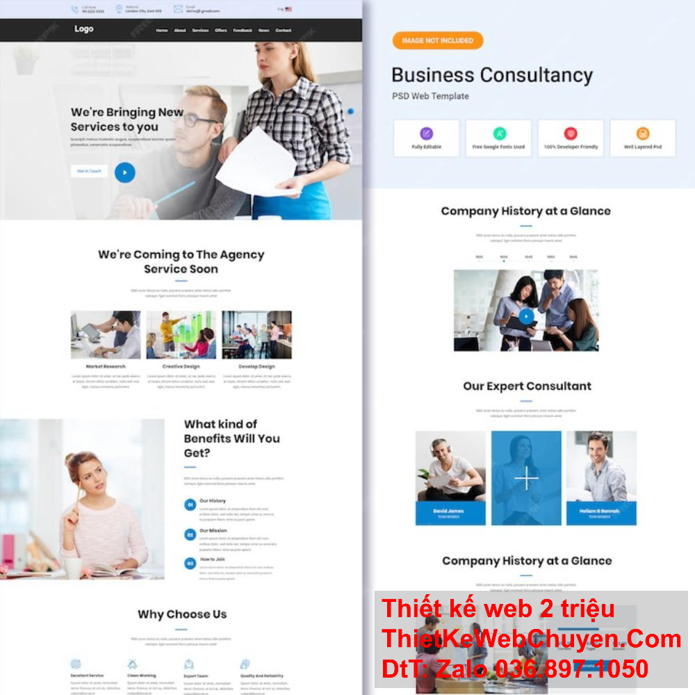 Tạo trang web bán hàng với giao diện dễ điều hướng.