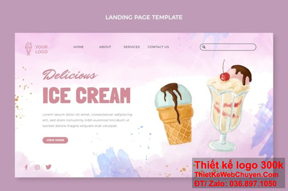 Tạo ra một bản sắc thương hiệu không thể nhầm lẫn với thiết kế bảng hiệu cửa hàng kem/gelato. Phản ánh hương vị tuyệt hảo của sản phẩm qua thiết kế bảng hiệu cửa hàng kem/gelato.