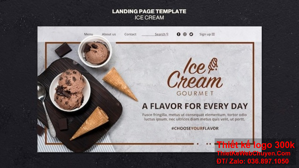 Thiết kế bảng hiệu cửa hàng kem/gelato: Đơn giản nhưng cuốn hú Phát triển thương hiệu thông qua thiết kế bảng hiệu cửa hàng kem/gelato chuyên nghiệp.