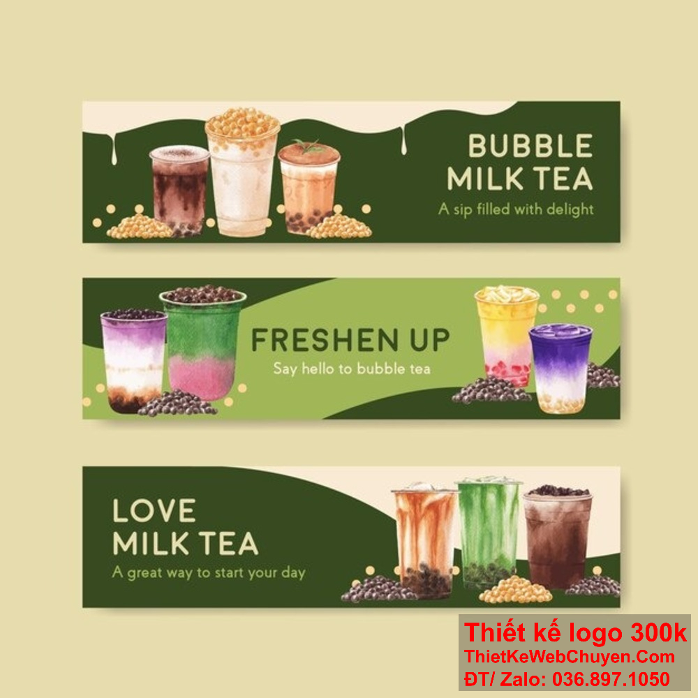 Thiết kế bảng hiệu quán trà sữa sáng tạo, đảm bảo hiệu quả cao trong kinh doanh.