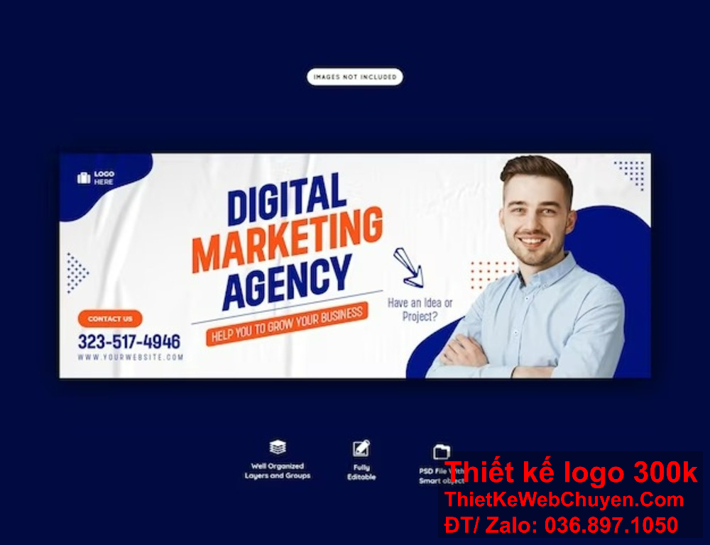 Tạo ra sự ấn tượng mạnh mẽ với khách hàng thông qua thiết kế banner website và ảnh bìa Facebook fanpage độc đáo và thu hút. Thể hiện sự chuyên nghiệp và hiện đại của doanh nghiệp thông qua thiết kế banner website và ảnh bìa Facebook fanpage.
