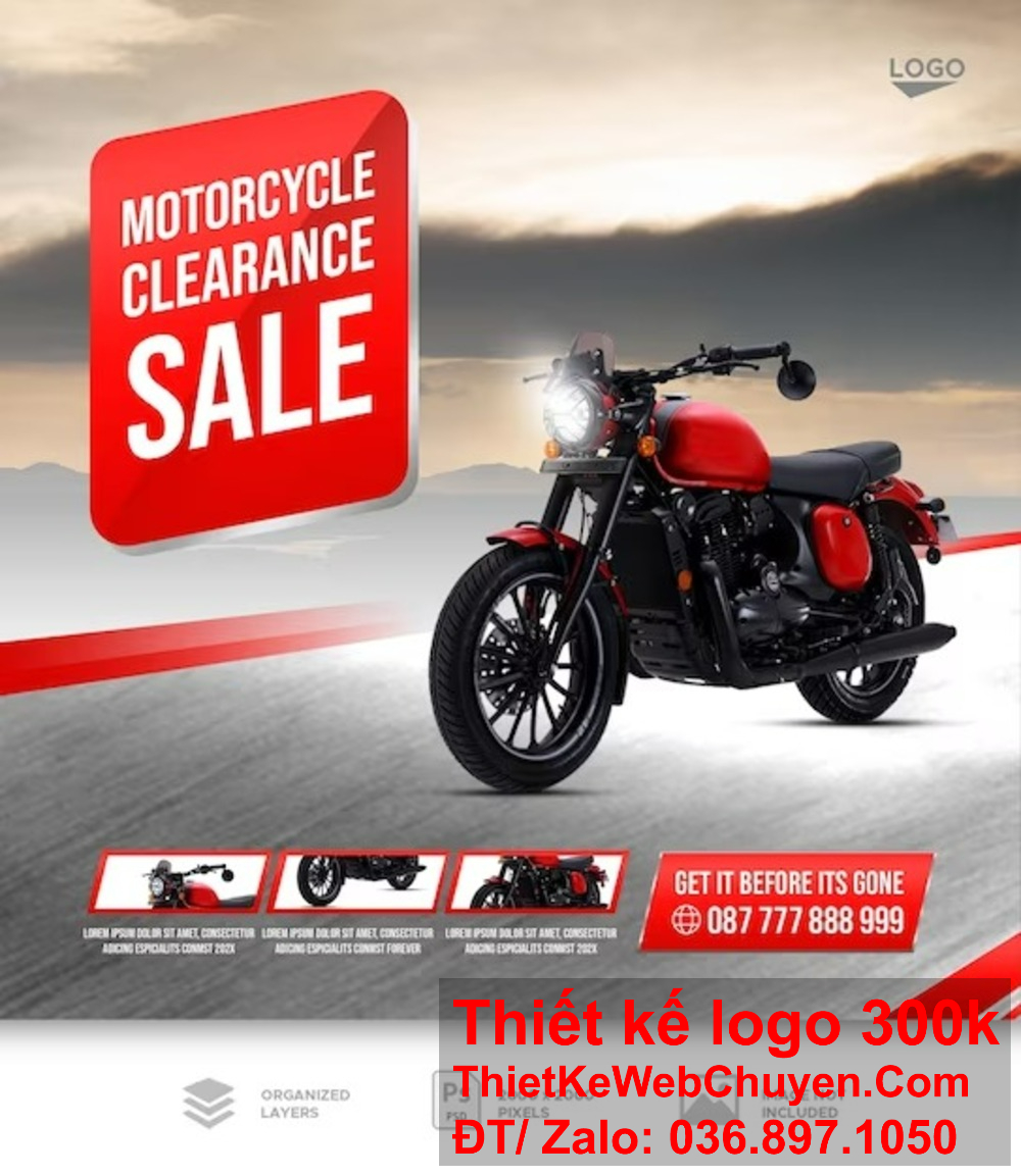 Thiết kế banner website và ảnh bìa Facebook chuyên nghiệp, tạo sự ấn tượng mạnh mẽ với đối tượng yêu thích xe máy." Chúng tôi chuyên thiết kế banner website và ảnh bìa Facebook độc đáo, tập trung vào ngành công nghiệp xe máy."