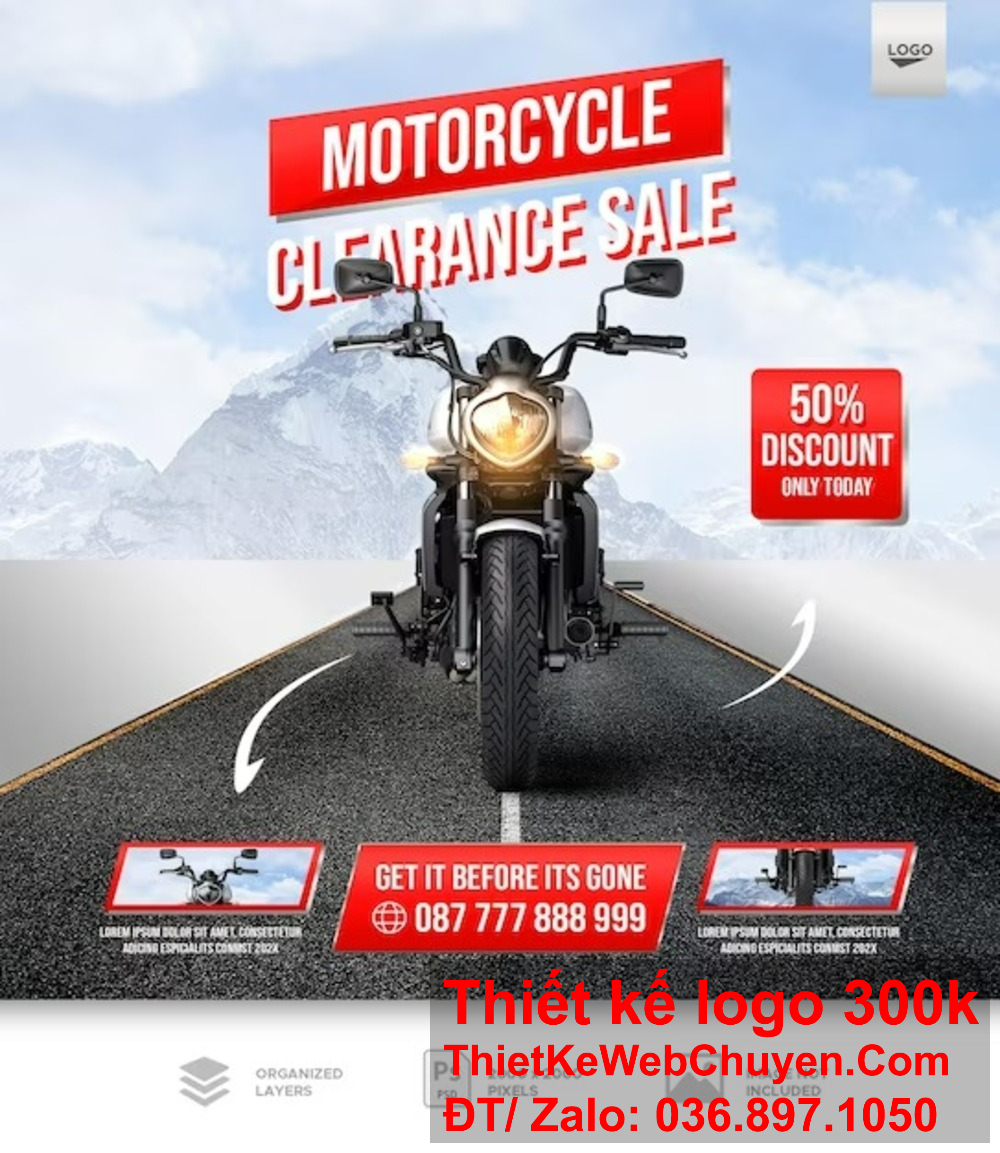 "Tạo ra những banner website và ảnh bìa Facebook chất lượng cao, tăng cường hình ảnh thương hiệu cho các cửa hàng xe máy." "Dịch vụ thiết kế banner website và ảnh bìa Facebook tập trung vào ngành công nghiệp xe máy, mang lại hiệu quả cao cho doanh nghiệp của bạn."