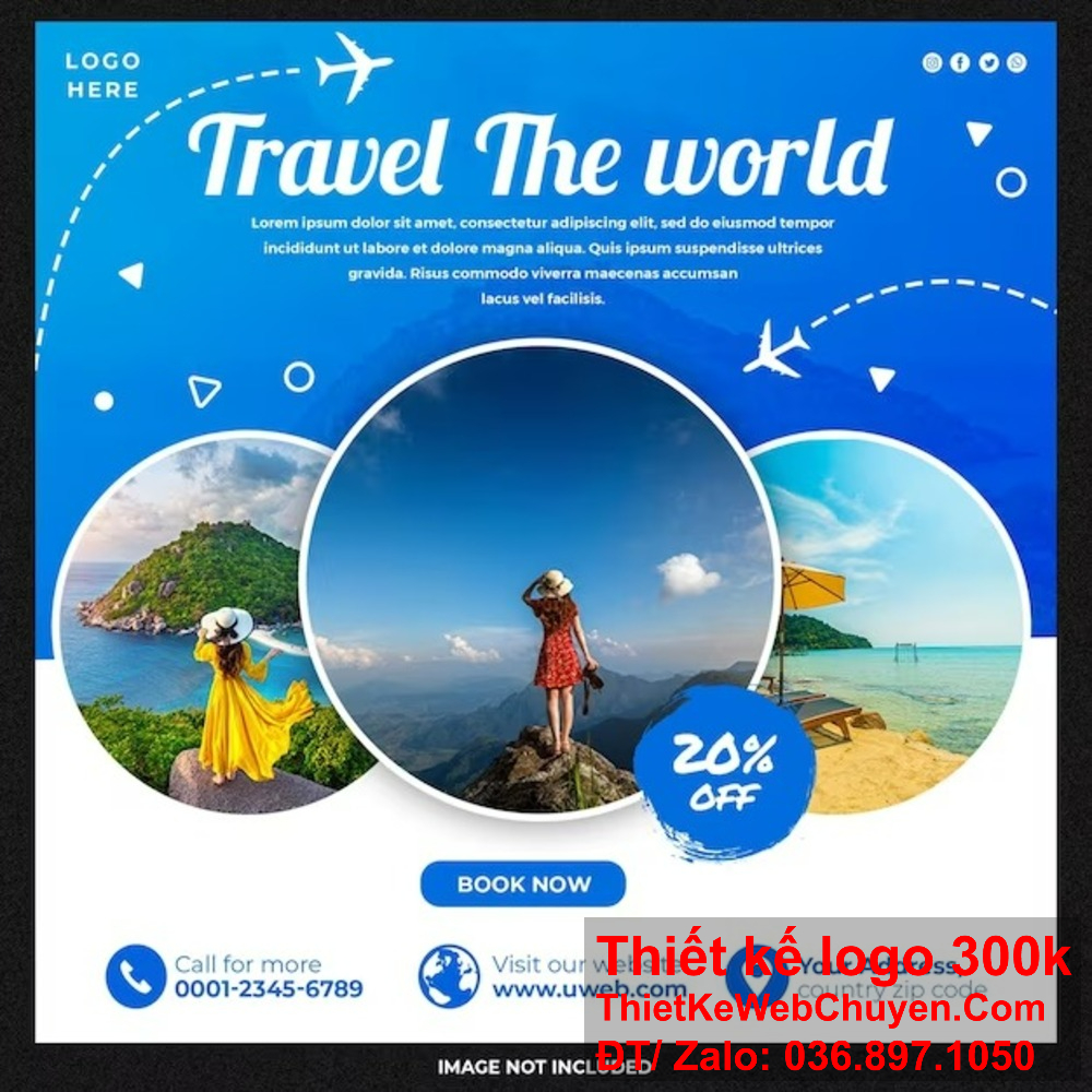 Thiết kế banner website cuốn hút, mang đến diện mạo mới mẻ cho công ty du lịch của bạn. Thiết kế banner website ấn tượng, giúp công ty du lịch của bạn nổi bật trên không gian trực tuyến.