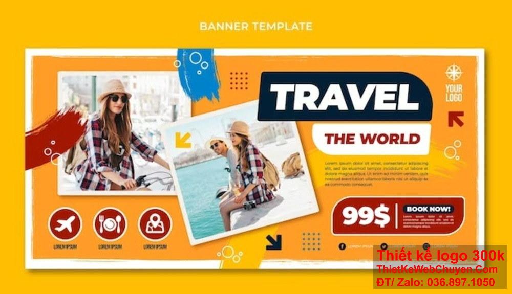 Tạo sự chuyên nghiệp cho thương hiệu du lịch tour với thiết kế banner sáng tạo. Thiết kế banner website du lịch tour, mang đến sự tươi mới cho trang web của bạn.