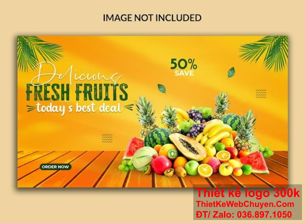 "Thiết kế banner website và ảnh bìa Facebook với hình ảnh trái cây tươi, tạo ra một không gian thú vị và tươi mới cho trang của bạn." "Với sự sáng tạo và kỹ năng chuyên môn, chúng tôi sẽ mang đến cho bạn những thiết kế banner website và ảnh bìa Facebook trái cây tươi độc đáo và đẳng cấp."