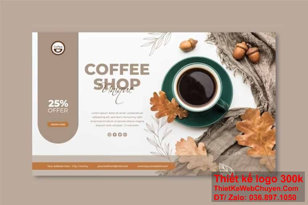 "Tạo ra ảnh bìa cafe độc đáo, phản ánh tinh thần của doanh nghiệp bạn, qua các mẫu banner website chất lượng cao." "Đánh thức cảm xúc của khách hàng với banner website cafe độc đáo, tinh tế và đẹp mắt từ đội ngũ thiết kế chuyên nghiệp."