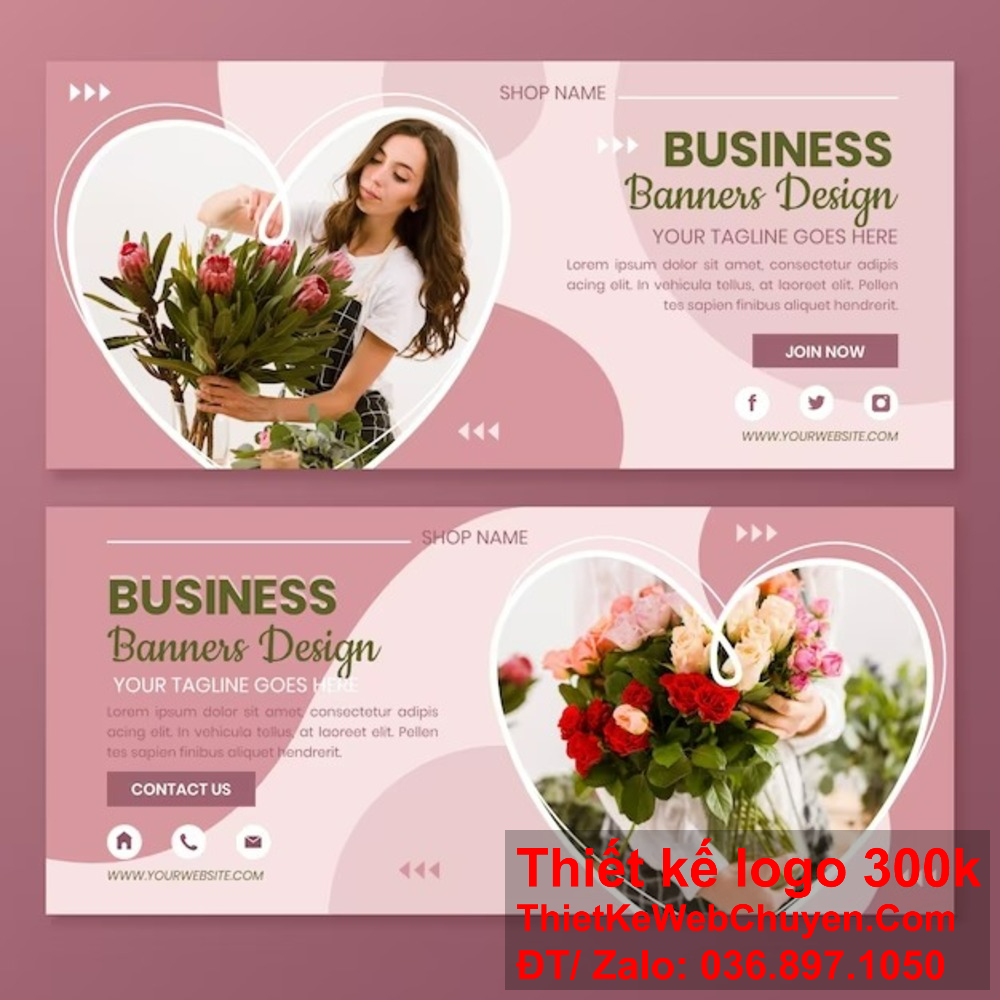 Tạo ra những banner website và ảnh bìa Facebook đầy sắc màu và sống động với hình ảnh hoa tươi, thu hút sự chú ý của người xem." "Dịch vụ thiết kế banner website và ảnh bìa Facebook chuyên nghiệp, tạo ra những hình ảnh đẹp mắt và sảng khoái với hoa tươi."