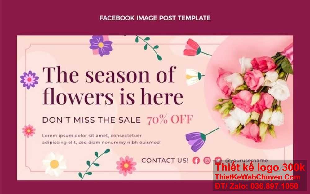 Thiết kế banner website và ảnh bìa Facebook với hình ảnh hoa tươi, giúp thương hiệu của bạn ghi điểm mạnh mẽ với khách hàng." "Với sự tận tâm và sáng tạo, chúng tôi sẽ tạo ra những thiết kế banner website và ảnh bìa Facebook với hình ảnh hoa tươi độc đáo và cuốn hút."
