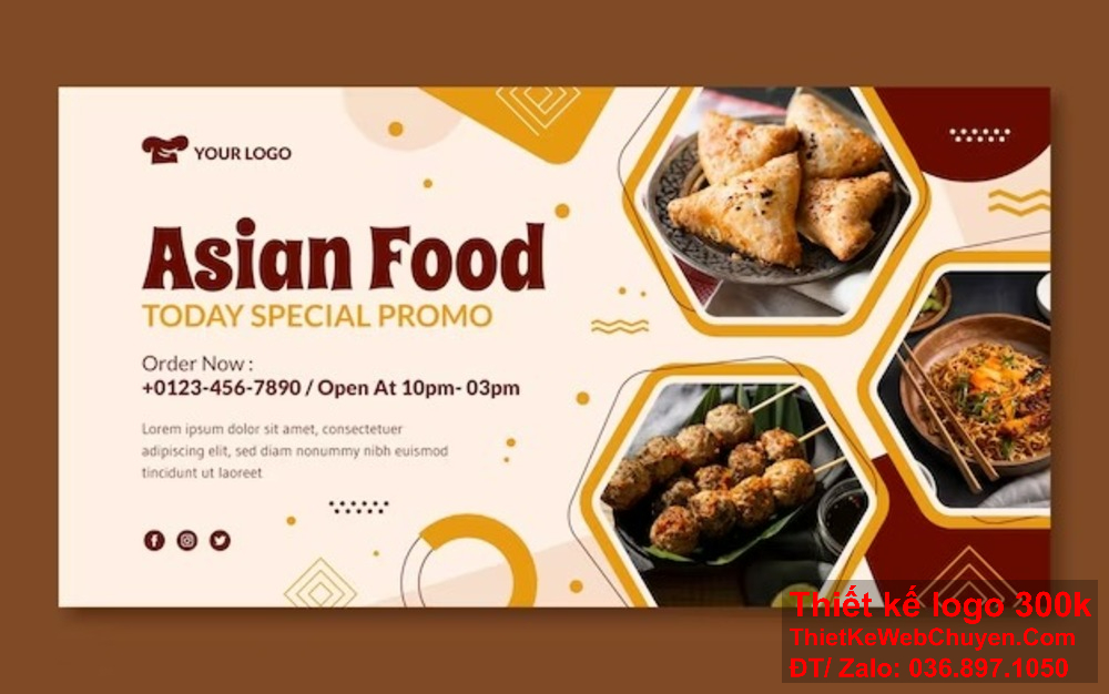 Thiết kế banner website cuốn hút, mang lại giao diện mới mẻ cho thương hiệu thực phẩm. Thiết kế banner website ấn tượng, giúp thương hiệu thực phẩm của bạn nổi bật trên Facebook.