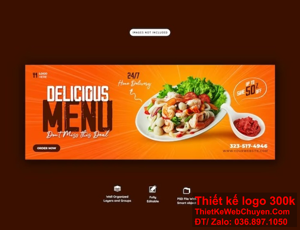 Thiết kế ảnh bìa Facebook giúp thương hiệu thực phẩm của bạn nổi bật giữa đối thủ. Làm nổi bật thương hiệu thực phẩm với thiết kế ảnh bìa Facebook tinh tế.