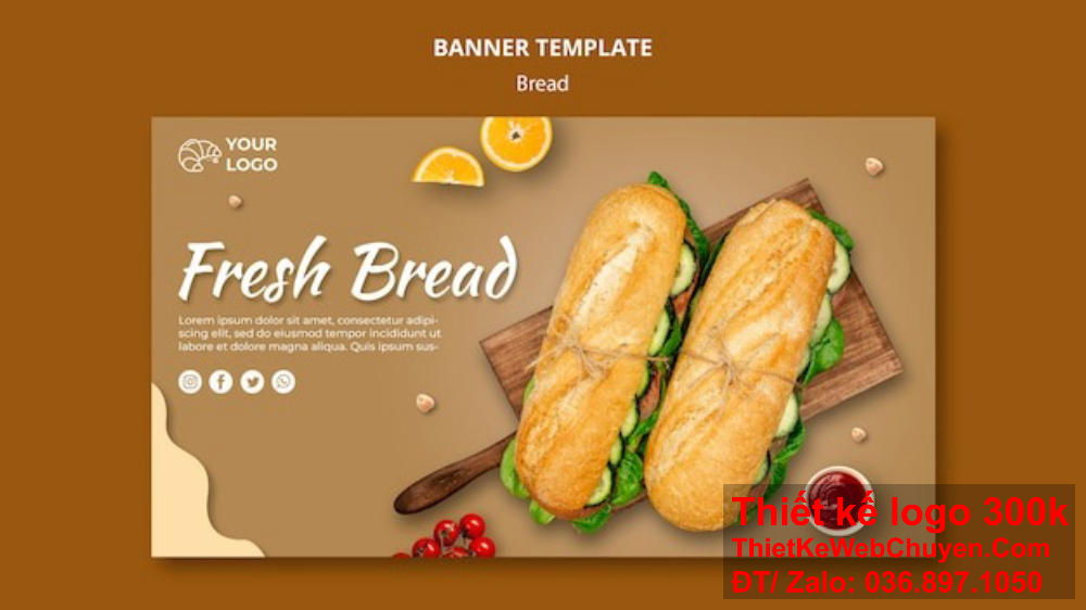 Thiết kế banner website giúp cửa hàng bánh mì tăng uy tín thương hiệu. Banner ảnh bìa độc đáo giúp cửa hàng bánh mì tạo dấu ấn thị giác mạnh mẽ.