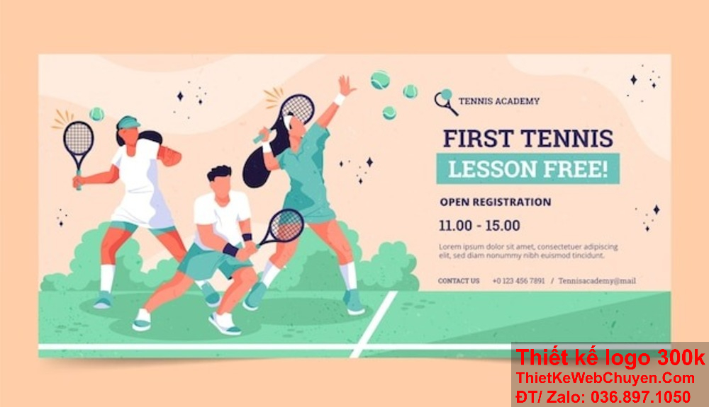 Banner website ảnh bìa Facebook cầu lông cần chú trọng vào việc sử dụng màu sắc tươi sáng và hấp dẫn. Banner website ảnh bìa Facebook cầu lông giúp thu hút người dùng và tạo ra sự gắn kết với cộng đồng yêu thể thao.