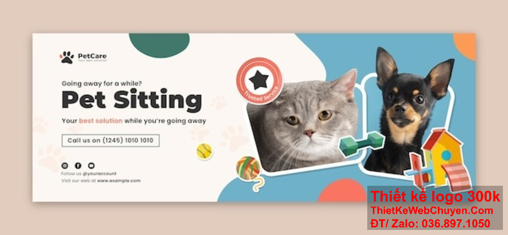 Đội ngũ chuyên gia của chúng tôi sẽ hỗ trợ thiết kế banner ảnh bìa chăm sóc thú cưng pet độc đáo. Bạn cần thiết kế banner ảnh bìa chăm sóc thú cưng pet độc đáo và chuyên nghiệp?