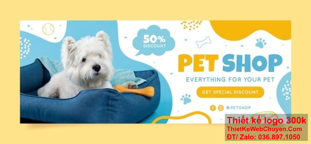 Tạo dấu ấn đầu tiên với thiết kế banner ảnh bìa chăm sóc thú cưng pet chuyên nghiệp. Thiết kế banner ảnh bìa chăm sóc thú cưng pet của bạn sẽ nổi bật với thông điệp rõ ràng.