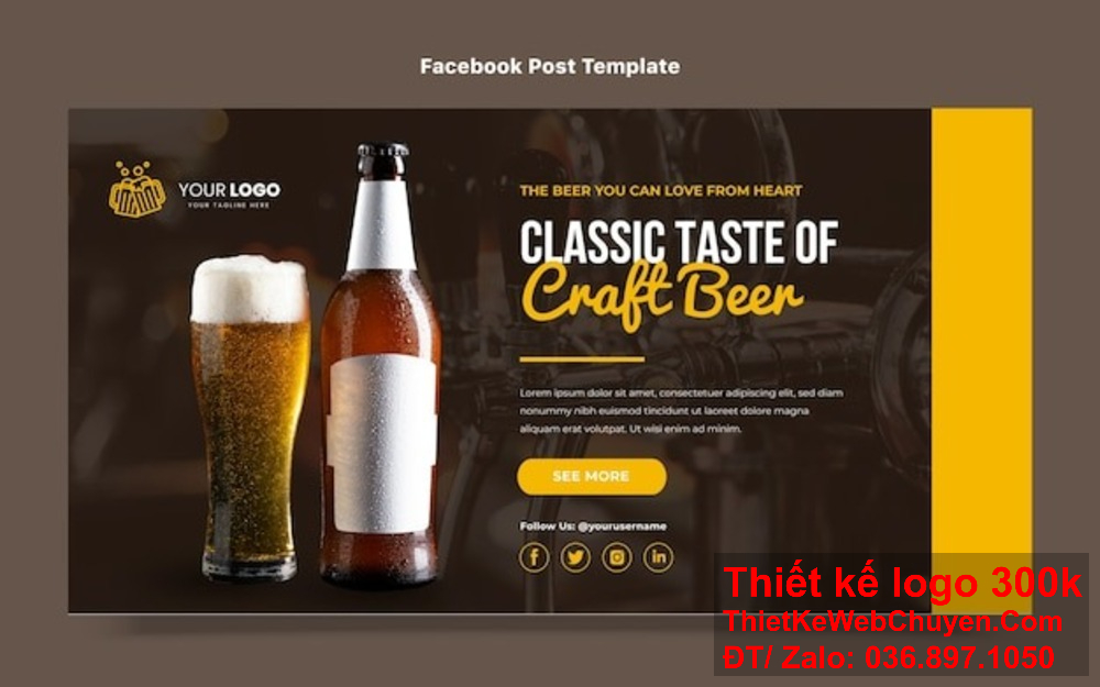 Thiết kế banner ảnh bìa công ty bia nước ngọt với hình ảnh sáng tạo giúp nổi bật sản phẩm. Thiết kế banner ảnh bìa công ty bia nước ngọt mang lại cảm giác tươi mới và phấn khởi.