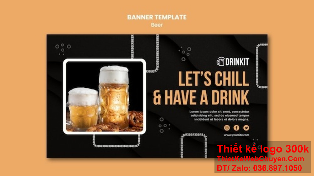 Thiết kế banner ảnh bìa công ty bia nước ngọt giúp truyền tải thông điệp thương hiệu. Thiết kế banner ảnh bìa công ty bia nước ngọt với hình ảnh lon bia tươi mát.