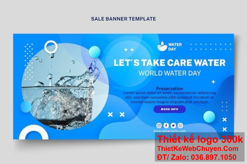 Cải thiện nhận diện thương hiệu với thiết kế banner ảnh bìa độc đáo cho công ty nước. Thiết kế banner website giúp công ty nước tạo dấu ấn thương hiệu trực tuyến.