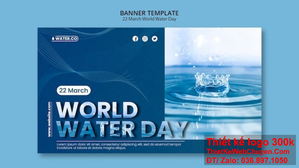 Banner website giúp công ty nước nổi bật trong môi trường cạnh tranh trực tuyến. Banner ảnh bìa giúp công ty nước tạo dấu ấn thị giác mạnh mẽ.