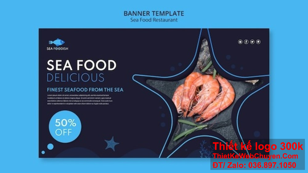 Banner ảnh bìa Facebook thủy sản tạo dấu ấn mạnh mẽ với khách hàng. Thiết kế banner ảnh bìa Facebook thủy sản giúp thương hiệu của bạn nổi bật hơn.