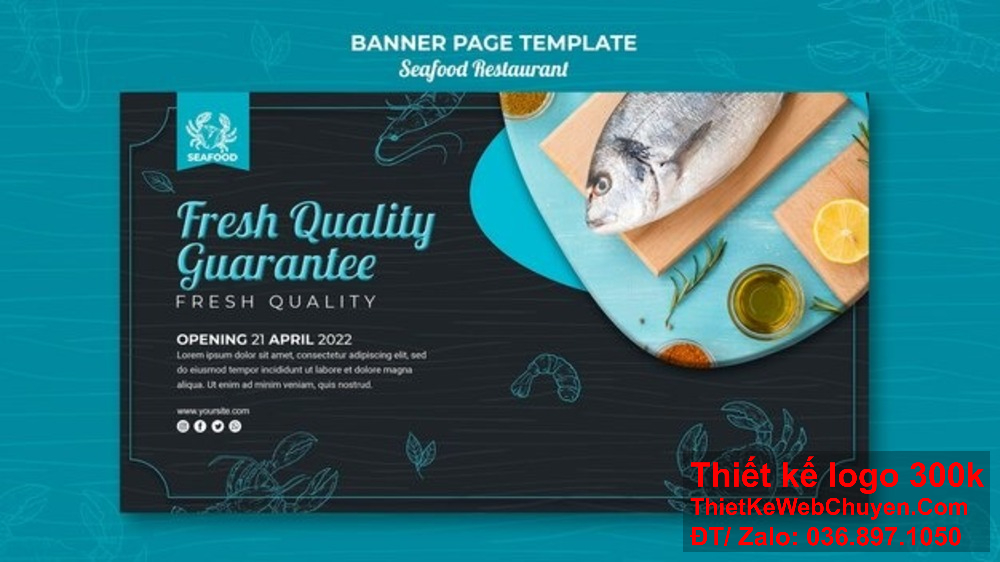 Banner ảnh bìa Facebook thủy sản giúp bạn tiếp cận khách hàng mục tiêu dễ dàng. Công ty thủy sản của bạn sẽ nổi bật hơn với thiết kế banner ảnh bìa Facebook chuyên nghiệp.