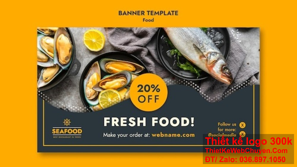 Thiết kế banner ảnh bìa Facebook thủy sản giúp thương hiệu của bạn thu hút khách hàng. Banner ảnh bìa Facebook thủy sản mang lại sự tương tác cao với khách hàng.