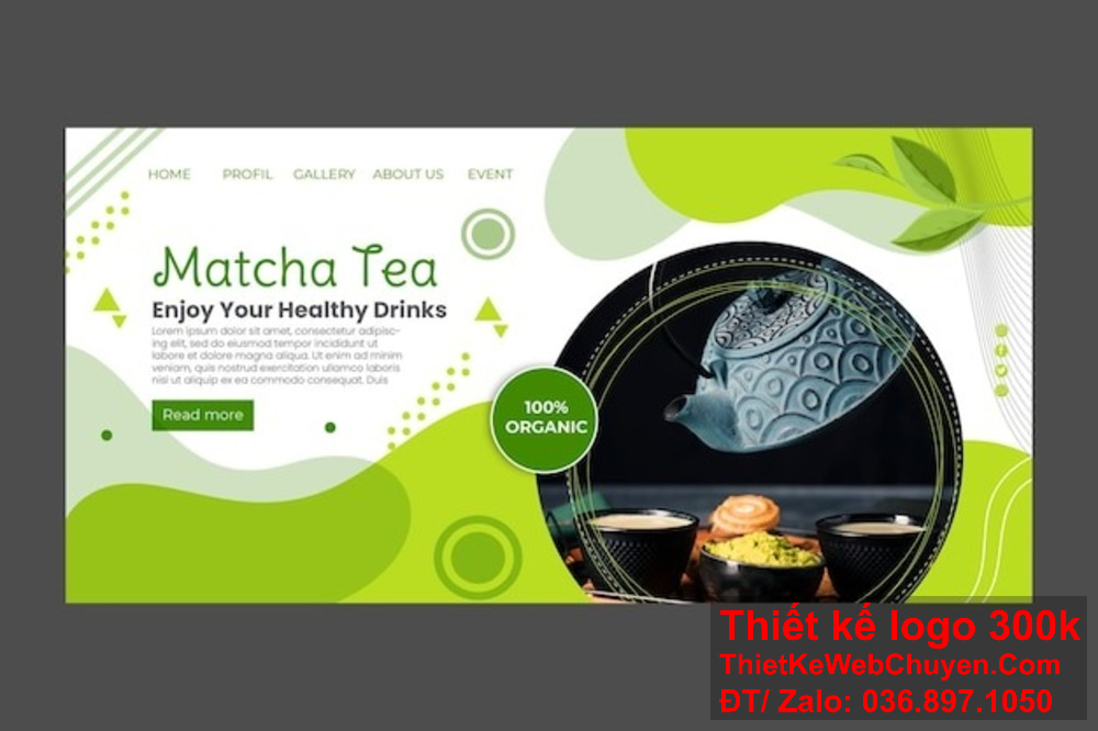 Thiết kế banner website ảnh bìa công ty trà xanh giúp khách hàng nhận diện thương hiệu dễ dàng. Thiết kế banner website ảnh bìa công ty trà xanh tinh tế giúp thương hiệu xây dựng niềm tin.