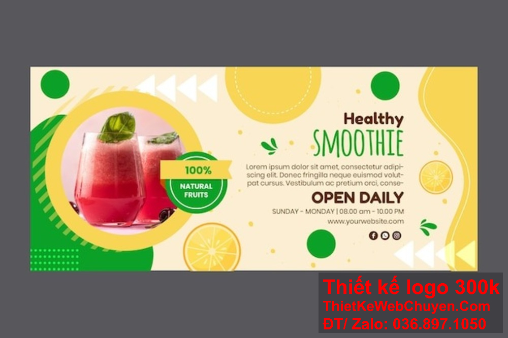 Thiết kế banner website ảnh bìa ép sinh tố giúp sản phẩm trở nên đáng nhớ hơn. Thiết kế banner website ảnh bìa ép sinh tố sáng tạo giúp tăng độ nhận diện thương hiệu.