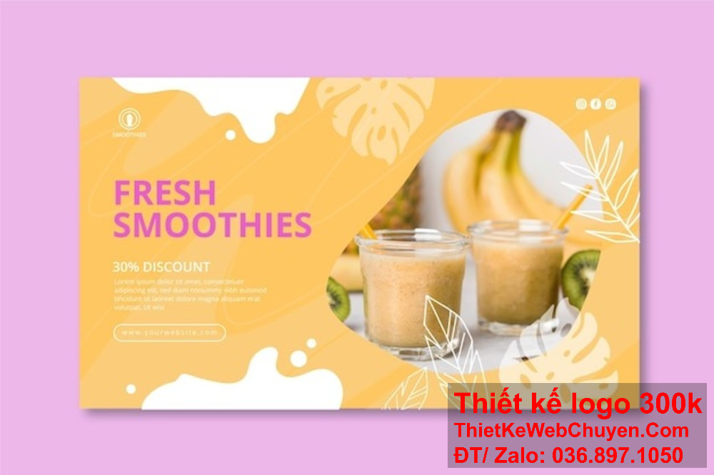 Thiết kế banner website ảnh bìa ép sinh tố đơn giản nhưng cuốn hút giúp thương hiệu nổi bật. Thiết kế banner website ảnh bìa ép sinh tố phải rõ ràng, truyền tải thông điệp nhanh chóng.