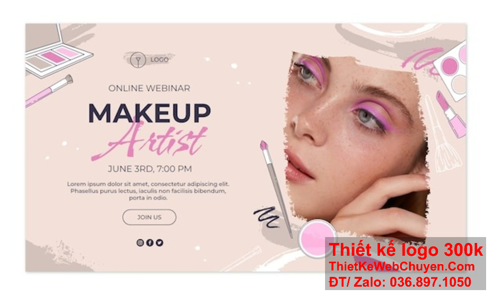 Thiết kế banner website ảnh bìa nối lông mi giúp xây dựng hình ảnh uy tín. Dịch vụ nối lông mi của bạn sẽ nổi bật hơn với thiết kế banner website tinh tế.