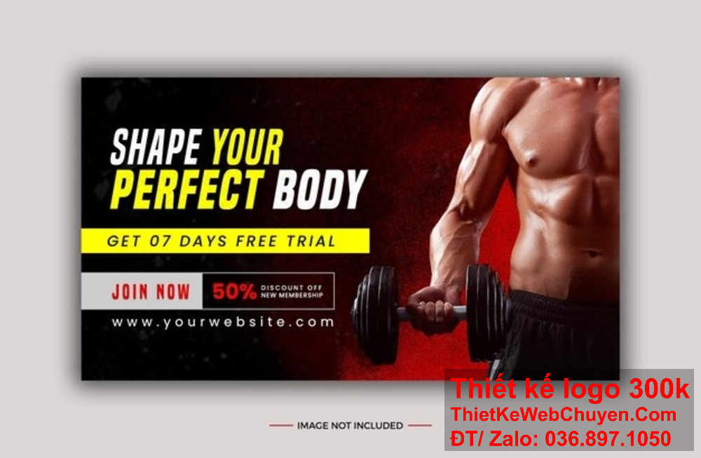 Thiết kế banner website giúp phòng tập gym thu hút lượng truy cập lớn từ khách hàng. Thiết kế banner website thể hiện phong cách tập luyện độc đáo của phòng tập gym.