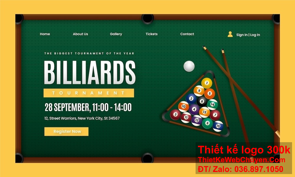 Truyền đạt cảm hứng và sự phấn khích với thiết kế banner website ảnh bìa quán bida billiard đầy sắc màu. Tạo điểm nhấn cho thương hiệu bằng banner website ảnh bìa quán bida billiard độc đáo và hấp dẫn.