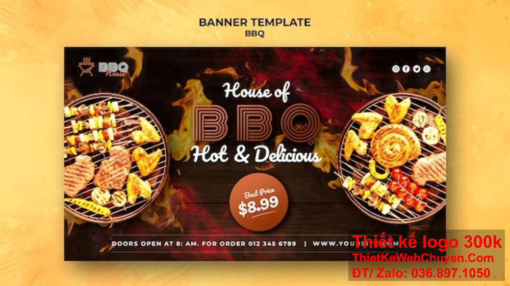 Thiết kế banner website sáng tạo giúp quán lẩu nướng tăng nhận diện thương hiệu. Thiết kế ảnh bìa giúp quán lẩu nướng truyền tải thông điệp một cách tinh tế.