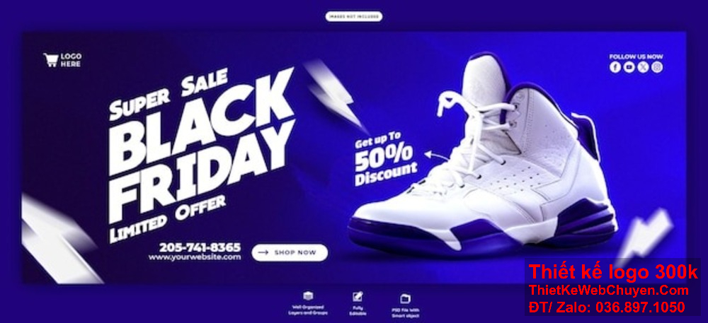 Thiết kế banner website giúp shop giày thu hút lượng truy cập lớn từ khách hàng. Thiết kế banner website thể hiện phong cách thời trang độc đáo của shop giày.