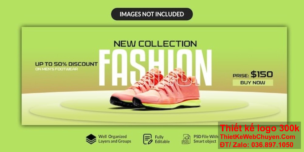 Banner website giúp shop giày nổi bật trong môi trường cạnh tranh trực tuyến. Banner ảnh bìa giúp shop giày tạo dấu ấn thị giác mạnh mẽ.