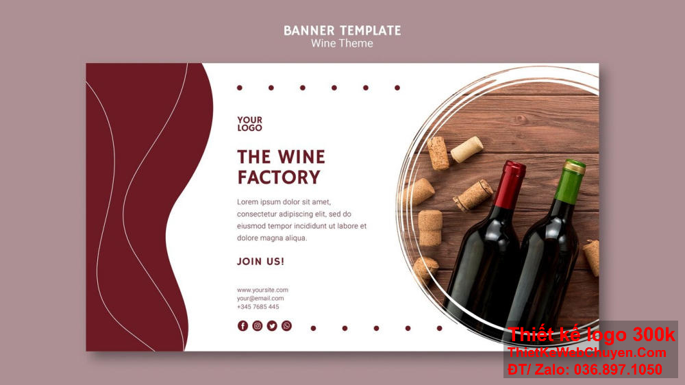 Nâng cao thương hiệu shop rượu vang với thiết kế banner website chuyên nghiệp. Tạo dấu ấn cho shop rượu vang với thiết kế banner website độc đáo.