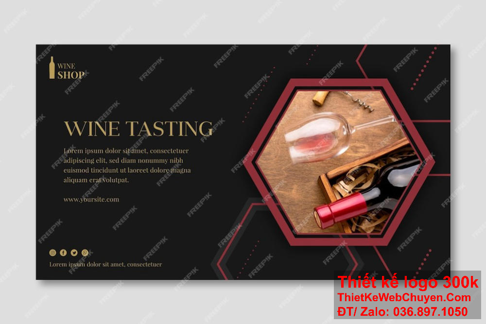 Chúng tôi cung cấp thiết kế banner website độc đáo, phù hợp với hình ảnh bìa shop rượu vang của bạn. Hãy để thiết kế banner website của chúng tôi mang đến sự khác biệt cho ảnh bìa shop rượu vang.