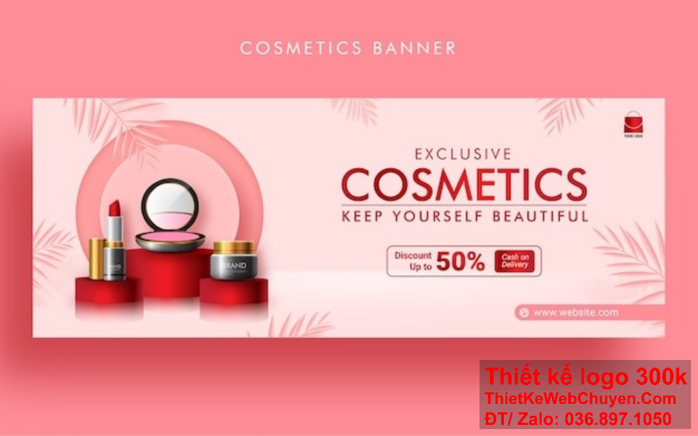 Thiết kế banner website sáng tạo giúp shop son môi tăng nhận diện thương hiệu. Banner ảnh bìa mang đến diện mạo mới mẻ cho shop son môi trên nền tảng trực tuyến.