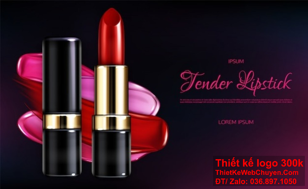 Thiết kế banner website tinh tế giúp shop son môi nổi bật trên thị trường. Thiết kế banner website giúp shop son môi thu hút sự chú ý của khách hàng.